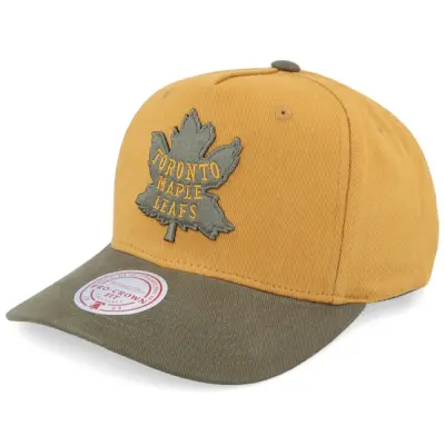 Mitchell&Ness - NHL Beige adjustable Keps - Hatstore Exclusive x Toronto Maple Leafs Sign. Pro Crown-c. Tan/Brown A-frame Adjustable @ Hatstore