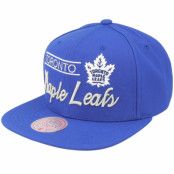 Mitchell&Ness - NHL Blå snapback Keps - Toronto Maple Leafs Retro Lock Up Blue Snapback @ Hatstore