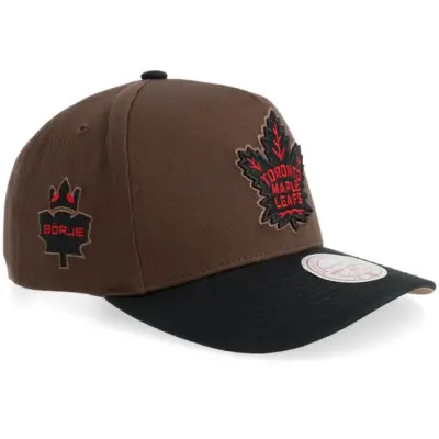 Mitchell&Ness - NHL Brun adjustable Keps - Hatstore Exclusive x Toronto Maple Leafs Pro Crown Brown/Black A-Frame  Adjustable @ Hatstore