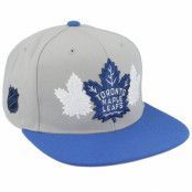 Mitchell&Ness - NHL Grå snapback Keps - Toronto Maple Leafs Triple Up Grey/Blue Snapback @ Hatstore