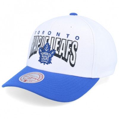 Mitchell&Ness - NHL Vit adjustable Keps - Toronto Maple Leafs Boom Text Pro White Adjustable @ Hatstore