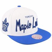 Mitchell&Ness - NHL Vit snapback Keps - Toronto Maple Leafs Vintage Script White/Blue Snapback @ Hatstore