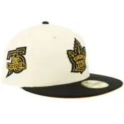 New Era - NHL Beige fitted Keps - Hatstore Exclusive x Toronto Maple Leafs 59FIFTY 75 Chrome/Black Fitted @ Hatstore