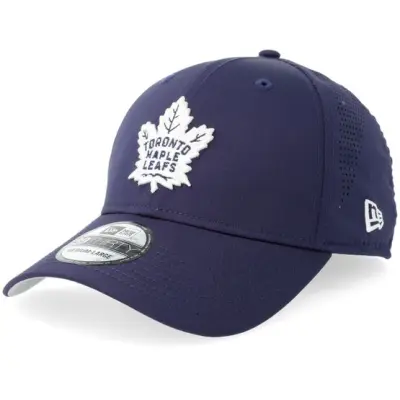 New Era - NHL Blå stretch-fit Keps - Toronto Maple Leafs 39THIRTY Mid Perf Dark Royal Stretch-Fit @ Hatstore