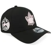 New Era - NHL Svart adjustable Keps - Toronto Maple Leafs 9FORTY Black/Pink A-frame Adjustable @ Hatstore