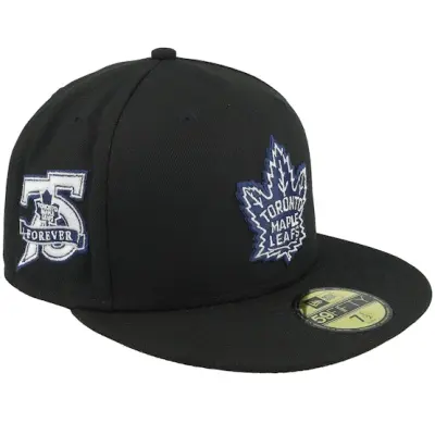 New Era - NHL Svart fitted Keps - Hatstore Exclusive x Toronto Maple Leafs 75 59FIFTY Black Fitted @ Hatstore