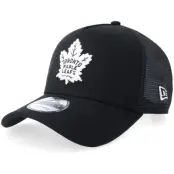 New Era - NHL Svart trucker Keps - Toronto Maple Leafs 9FORTY Black/White A-frame Trucker @ Hatstore