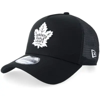 New Era - NHL Svart trucker Keps - Toronto Maple Leafs 9FORTY Black/White A-frame Trucker @ Hatstore