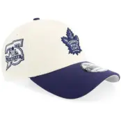 New Era - NHL Vit adjustable Keps - Hatstore Exclusive x Toronto Maple Leafs 9FORTY Chrome White/Lightt Navy 75 A-frame Adjustable @ Hatstore
