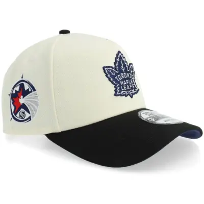 New Era - NHL Vit adjustable Keps - Hatstore Exclusive x Toronto Maple Leafs 9FORTY Chrome/Black A-frame Adjustable @ Hatstore