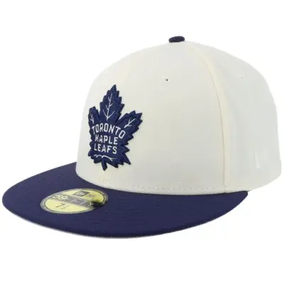 New Era - NHL Vit fitted Keps - Hatstore Exclusive x Toronto Maple Leafs 59FIFTY 75 Chrome/Light Navy Fitted @ Hatstore