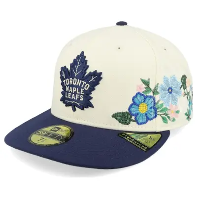 New Era - NHL Vit fitted Keps - Toronto Maple Leafs Tonal Florals Off White/Navy/Green UV Fitted @ Hatstore