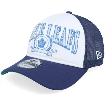 New Era - NHL Vit trucker Keps - Toronto Maple Leafs 9FORTY White/Navy A-frame Trucker @ Hatstore