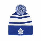 Mitchell&Ness - NHL Blå pom Beanie - Toronto Maple Leafs Stripe Knit Blue Pom @ Hatstore