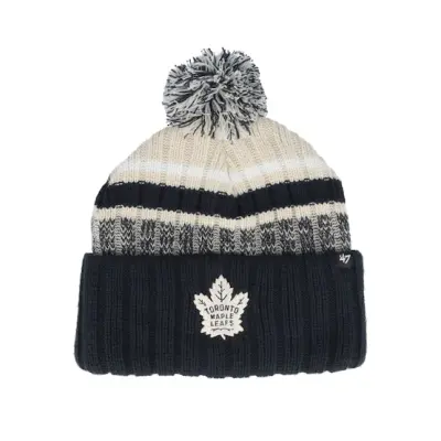 New Era - NHL Multi pom Beanie - Toronto Maple Leafs Long Range 47 Navy/Natural Pom @ Hatstore