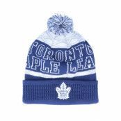 Outerstuff - NHL Blå pom Beanie - Kids Toronto Maple Leafs Puck Pattern Cuffed Blue/White Pom @ Hatstore