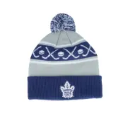 Outerstuff - NHL Grå pom Beanie - Kids Toronto Maple Leafs Face-off Cuff Beanie  Blue/Grey Pom @ Hatstore