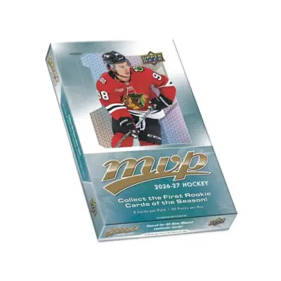 Upper Deck - Svart Trading Cards - 2026-27 NHL Mvp Hobby Box - 20 Packs (160 Cards) @ Hatstore