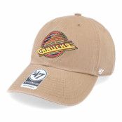 47 Brand - NHL Beige unconstructed Keps - Hatstore Exclusive x Vancouver Canucks Clean Up Vintage Camel Dad Cap @ Hatstore