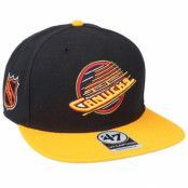 47 Brand - NHL Svart snapback Keps - Hatstore Exclusive x Vancouver Canucks Sure Shot Two Tone Captain Black/Yellow Snapback @ Hatstore