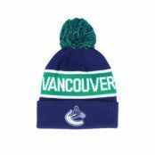 Adidas - NHL Blå pom Beanie - Vancouver Canucks Cuffed Knit Blue/Green Pom @ Hatstore