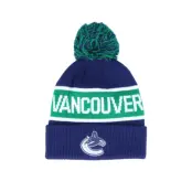 Adidas - NHL Blå pom Beanie - Vancouver Canucks Cuffed Knit Blue/Green Pom @ Hatstore