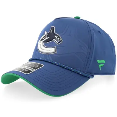 Fanatics - NHL Blå adjustable Keps - Vancouver Canucks Draft 1 Blue Cobalt/Kelly Green A-Frame Adjustable @ Hatstore