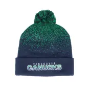 Fanatics - NHL Blå pom Beanie - Vancouver Canucks Iconic Gradiant Beanie Cobalt/Kelly Pom @ Hatstore
