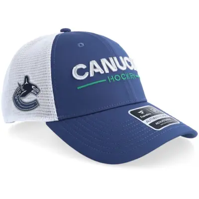 Fanatics - NHL Blå trucker Keps - Vancouver Canucks Authentic Pro A Mesh Blue/White Trucker @ Hatstore