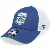 Fanatics - NHL Blå trucker Keps - Vancouver Canucks Authentic Pro Draft Podium Blue Cobalt/White Trucker @ Hatstore