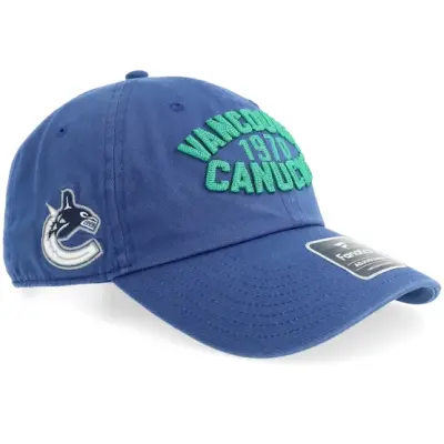 Fanatics - NHL Blå unconstructed Keps - Vancouver Canucks Archer Un Blue Cobalt Dad Cap @ Hatstore