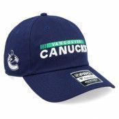 Fanatics - NHL Blå unconstructed Keps - Vancouver Canucks Authentic Pro Game&Train Blue Cobalt Dad Cap @ Hatstore