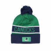 Fanatics - NHL Grön pom Beanie - Vancouver Canucks Authentic Pro Game&train Cobalt/Kelly Pom @ Hatstore