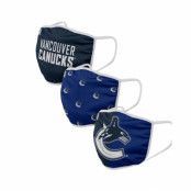 Foco - NHL Blå Mask - Vancouver Canucks 3-Pack NHL Navy Face Mask @ Hatstore