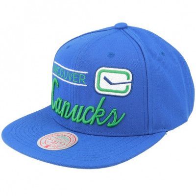 Mitchell&Ness - NHL Blå snapback Keps - Vancouver Canucks Retro Lock Up Blue Snapback @ Hatstore