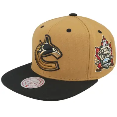 Mitchell&Ness - NHL Brun snapback Keps - Hatstore Exclusive x Vancouver Canucks Heritage Brown/Black Snapback @ Hatstore