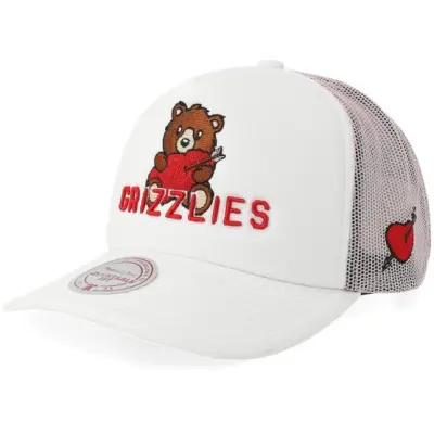 Mitchell&Ness - NHL Vit trucker Keps - Vancouver Canucks Much Love Cap White/Pink A-frame Trucker @ Hatstore