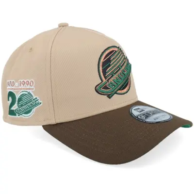 New Era - NHL Beige adjustable Keps - Hatstore Exclusive x Vancouver Canucks 9FORTY Camel 20 Years A-frame Adjustable @ Hatstore