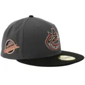 New Era - NHL Grå fitted Keps - Hatstore Exclusive x Vancouver Canucks 59FIFTY Graphite/Black Fitted @ Hatstore