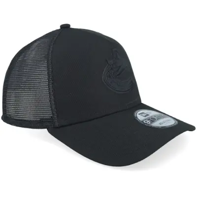 New Era - NHL Svart trucker Keps - Hatstore Exclusive x Vancouver Canucks 9FORTY Black A-Frame Trucker @ Hatstore