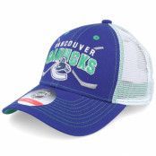 Outerstuff - NHL Blå trucker Keps - Kids Vancouver Canucks Lockup Meshback Blue/White Trucker @ Hatstore