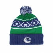 Outerstuff - NHL Grön pom Beanie - Kids Vancouver Canucks Face-off Cuff Beanie Blue Pom @ Hatstore