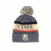 Adidas - NHL Grå pom Beanie - Vegas Golden Knights Cuffed Knit Grey/Gold Pom @ Hatstore