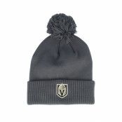 Adidas - NHL Grå pom Beanie - Vegas Golden Knights NHL Cuffed Beanie Charcoal Pom @ Hatstore