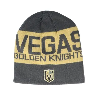 Adidas - NHL Grå traditionalbeanie Beanie - Vegas Golden Knights 19 Grey/Gold Beanie @ Hatstore