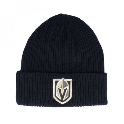 Fanatics - NHL Svart cuff Beanie - Vegas Golden Knights Core Knit Black Cuff @ Hatstore