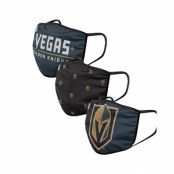 Foco - NHL Svart Mask - Vegas Golden Knights 3-Pack NHL Black/Grey/Gold Face Mask @ Hatstore