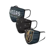 Foco - NHL Svart Mask - Vegas Golden Knights 3-Pack NHL Black/Grey/Gold Face Mask @ Hatstore