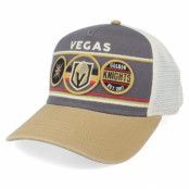 American Needle - NHL Grå trucker Keps - Vegas Golden Knights Domino Ivory/Charcoal Trucker @ Hatstore