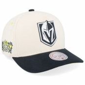 Mitchell&Ness - NHL Beige adjustable Keps - Vegas Golden Knights Overspray Pro Off White/Black A-frame Adjustable @ Hatstore